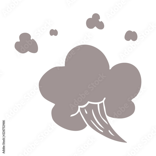 cartoon doodle whooshing cloud