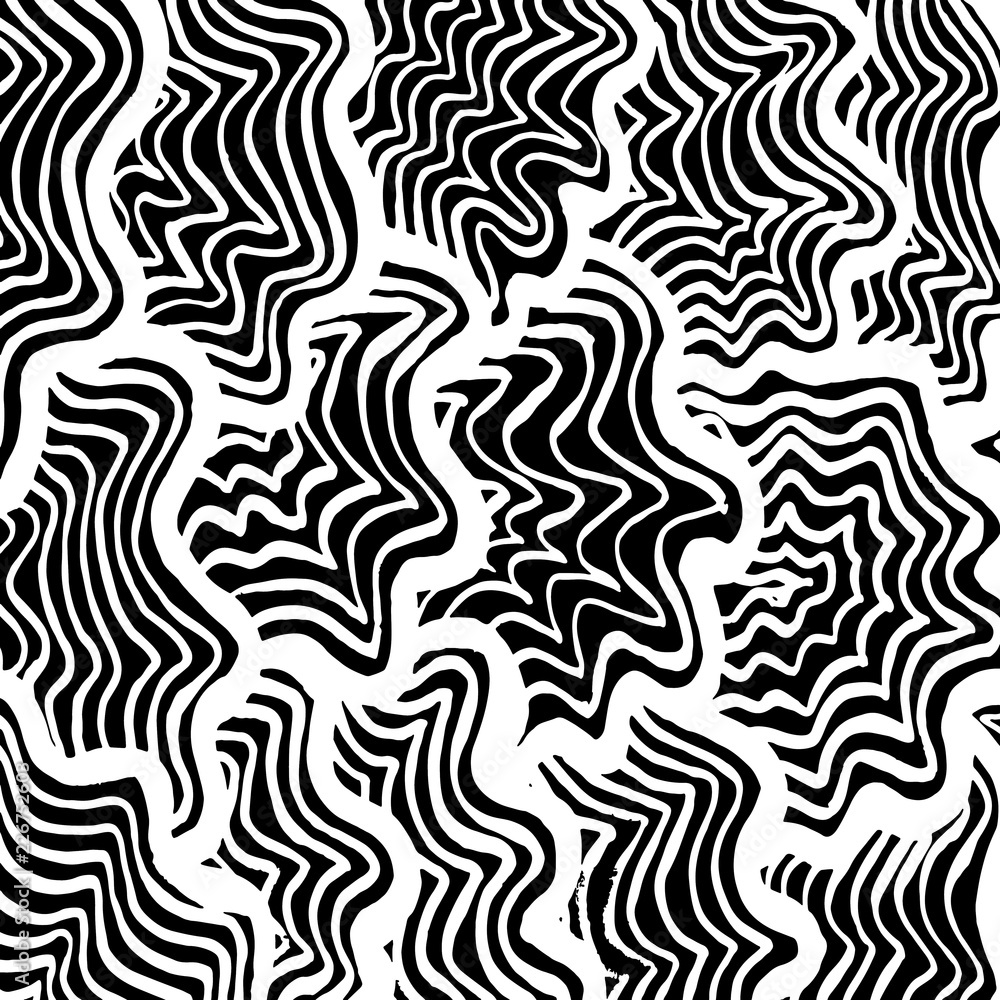 Brush pattern. Grunge background. Vector.