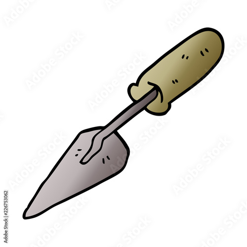 cartoon doodle trowel
