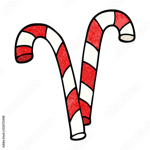 cartoon doodle xmas candy cane