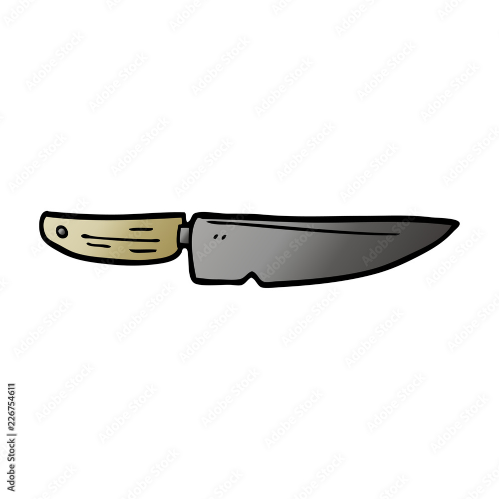 Obraz premium cartoon doodle chef knife