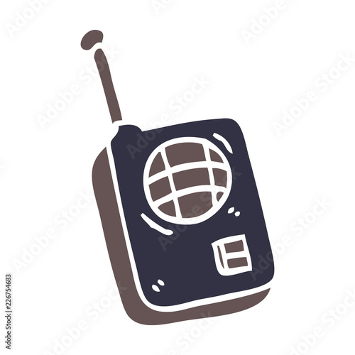 cartoon doodle walkie talkie