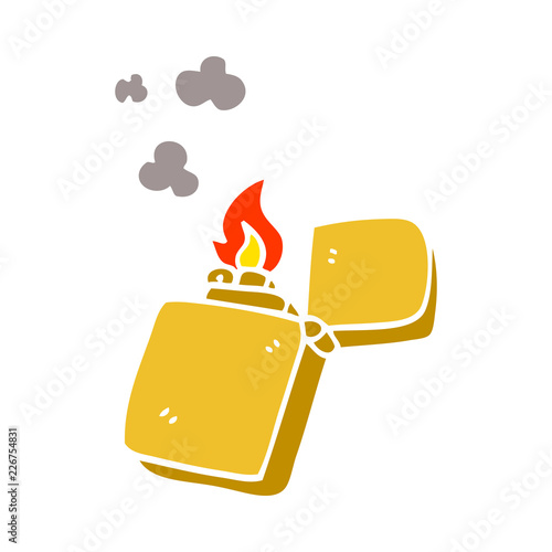 cartoon doodle gold lighter