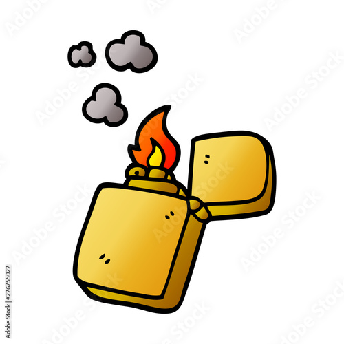cartoon doodle gold lighter