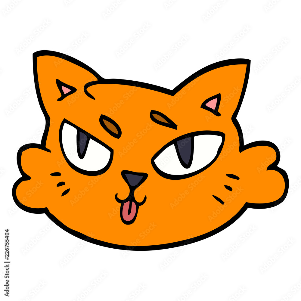 cartoon doodle of a cats face cartoon doodle of a cats face