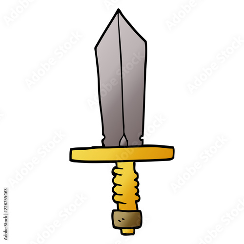 cartoon doodle dagger