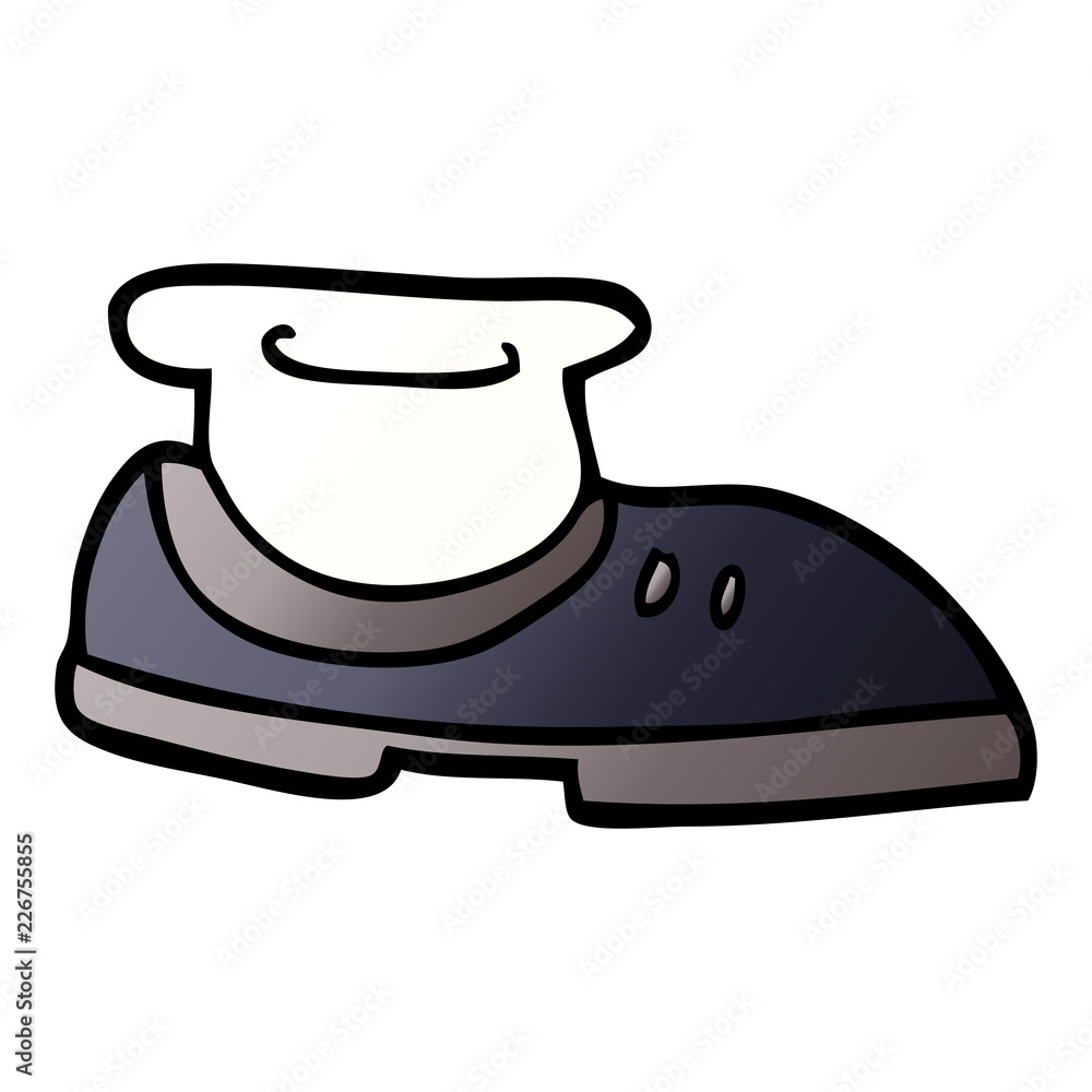 Fototapeta premium cartoon doodle shoe with sock