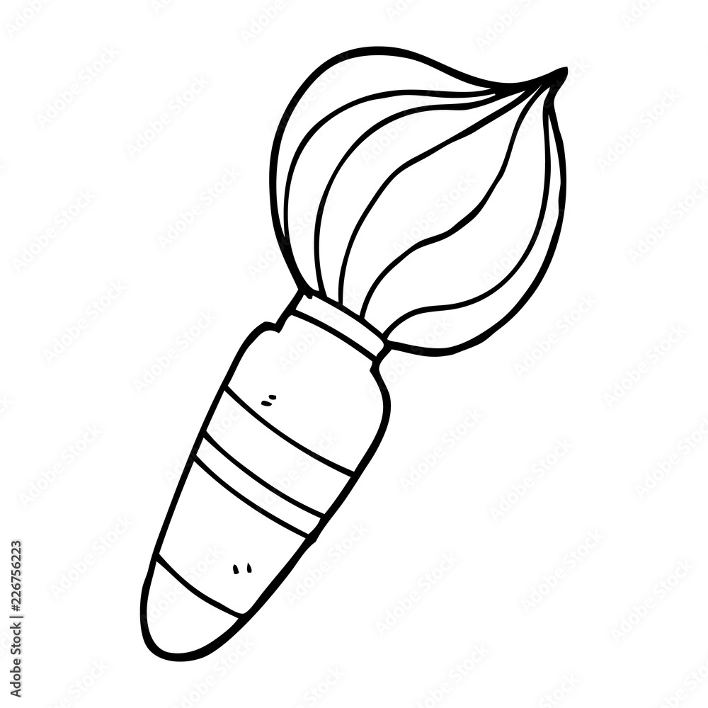 line drawing cartoon paint brush line drawing cartoon paint brush