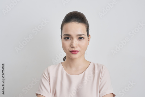 Headshot of cute asian woman professional possibly accountant architect businesswoman lawyer attorney