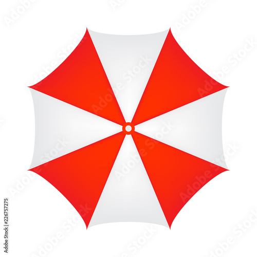 umbrella icon top view design isolated on white background