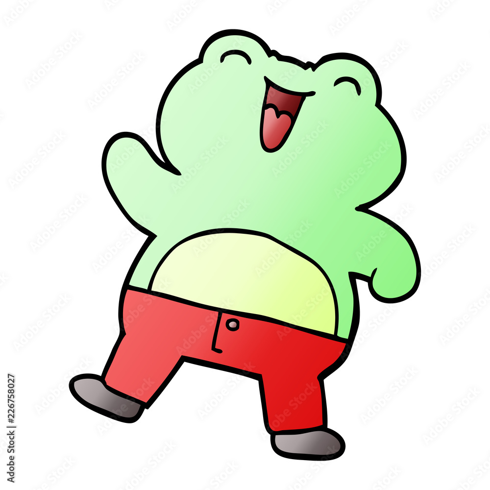 Obraz premium cartoon doodle frog