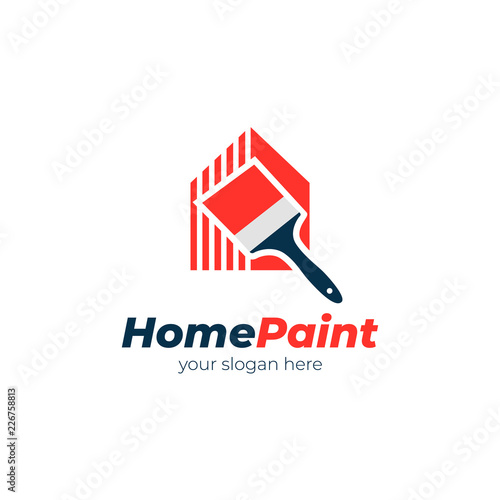 Painter logo.Home paint vector 