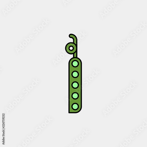 Pea flat vector icon