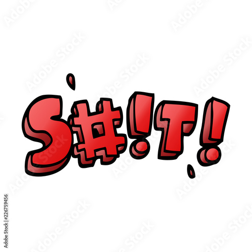 cartoon doodle swear word