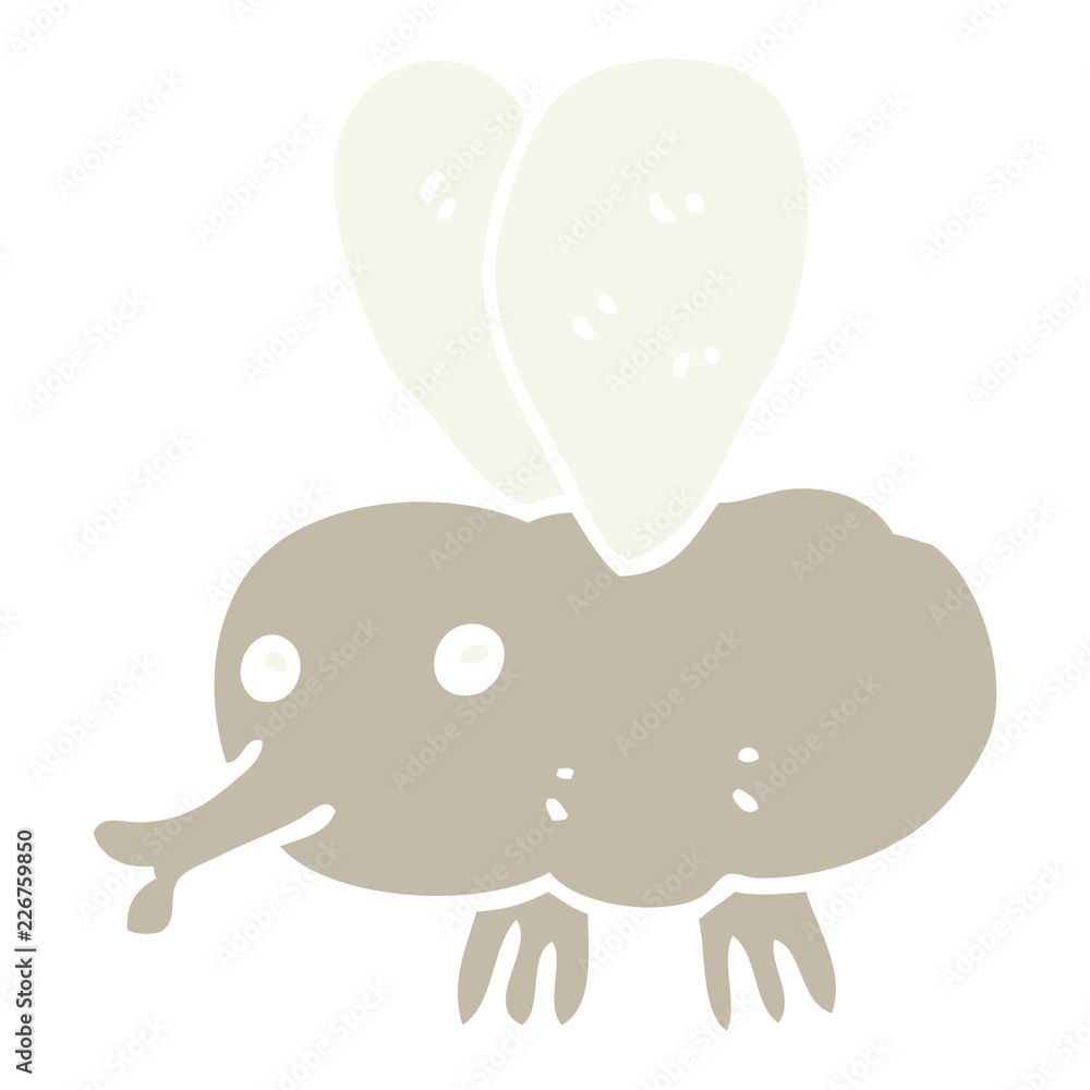 flat color style cartoon fly flat color style cartoon fly