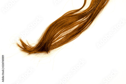 Brunette hair extensions isolated