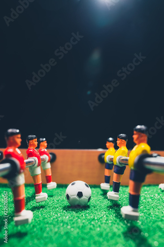 Fototapete table football soccer kicker game players
