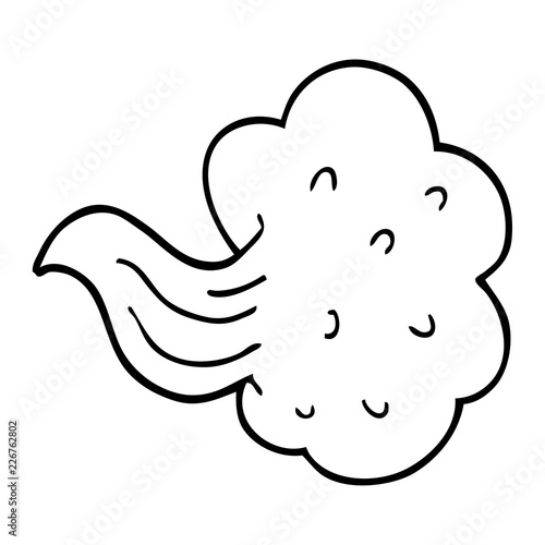 line drawing cartoon gust of air