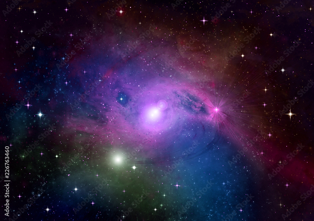 Naklejka premium galaxy in a free space