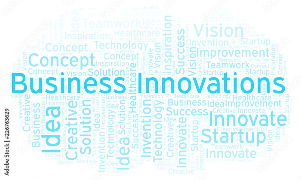 Business Innovations word cloud, made with text only. Business Innovations word cloud, made with text only.