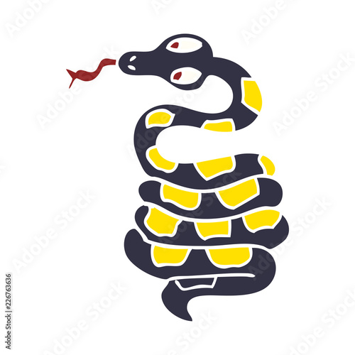 cartoon doodle poisonous snake