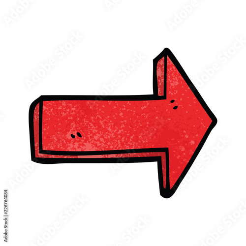 cartoon doodle directing arrow