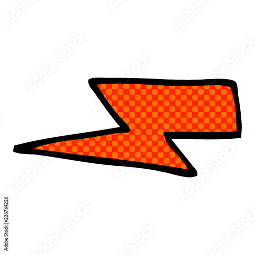 cartoon doodle  lightening bolts