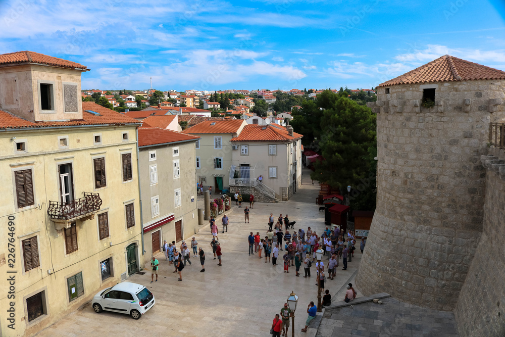 Historical city of Krk on the Island Krk in the Adriatic sea, Croatia