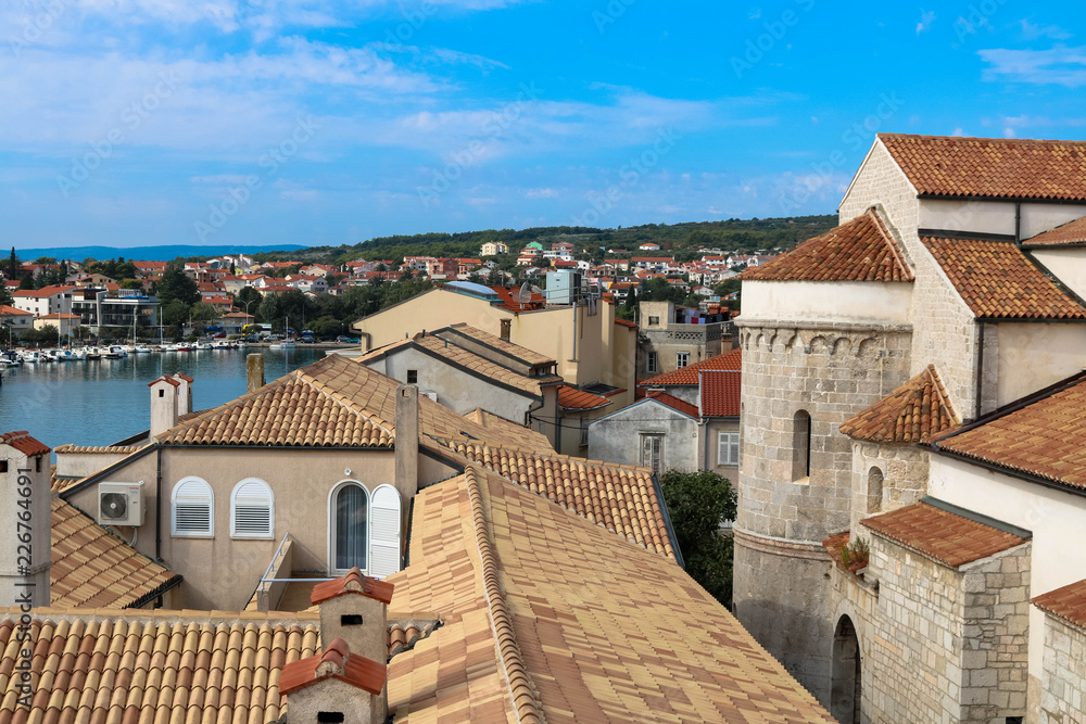 Historical city of Krk on the Island Krk in the Adriatic sea, Croatia