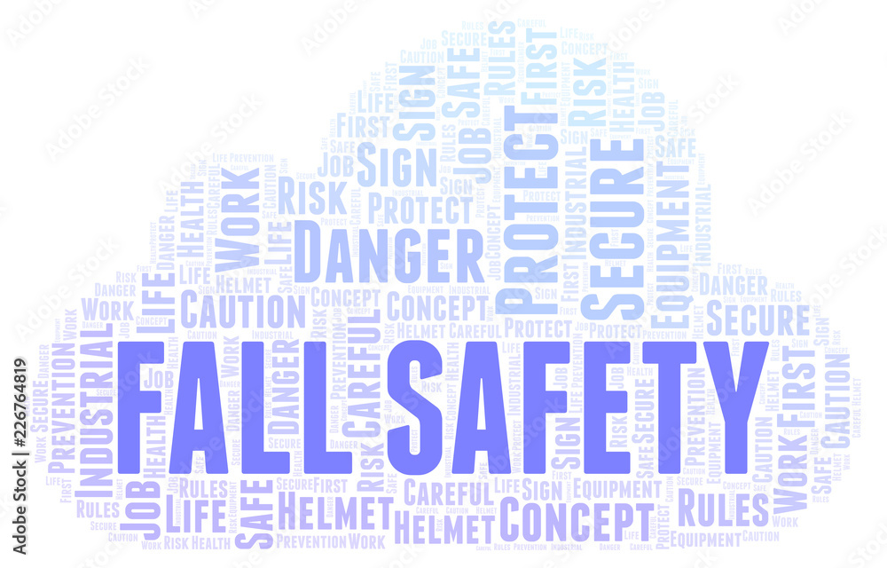 Obraz premium Fall Safety word cloud.