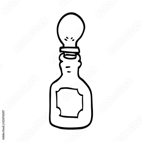 line drawing cartoon oil dripper with pipette