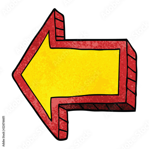 cartoon doodle directing arrow