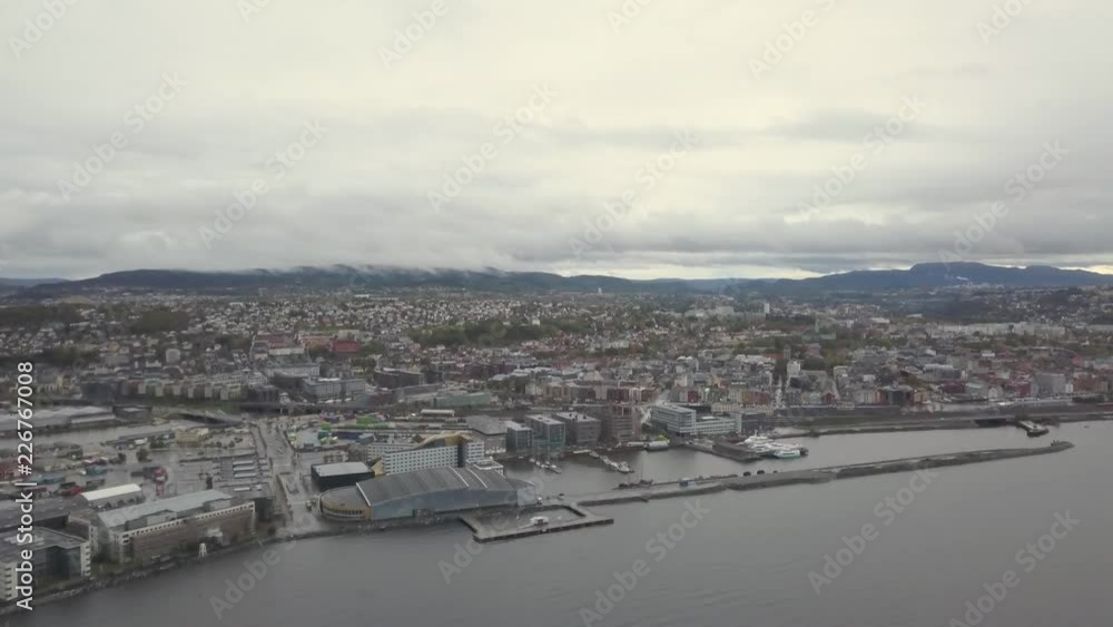 Aerial View over Trondheim, Norway. Aerial View over Trondheim, Norway.