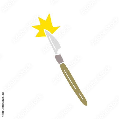 flat color style cartoon scalpel