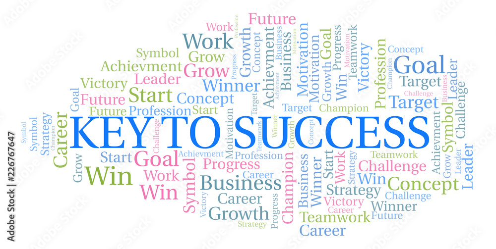 Fototapeta premium Key To Success word cloud.
