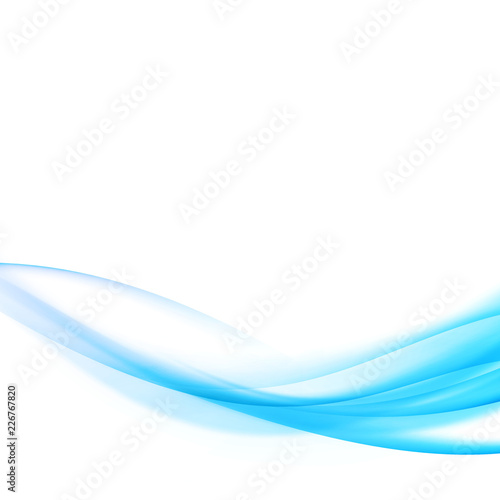 Soft transparent blue smoke wave pattern border