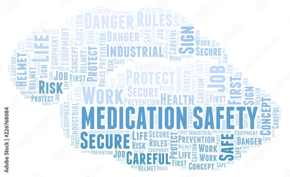 Fototapeta premium Medication Safety word cloud.