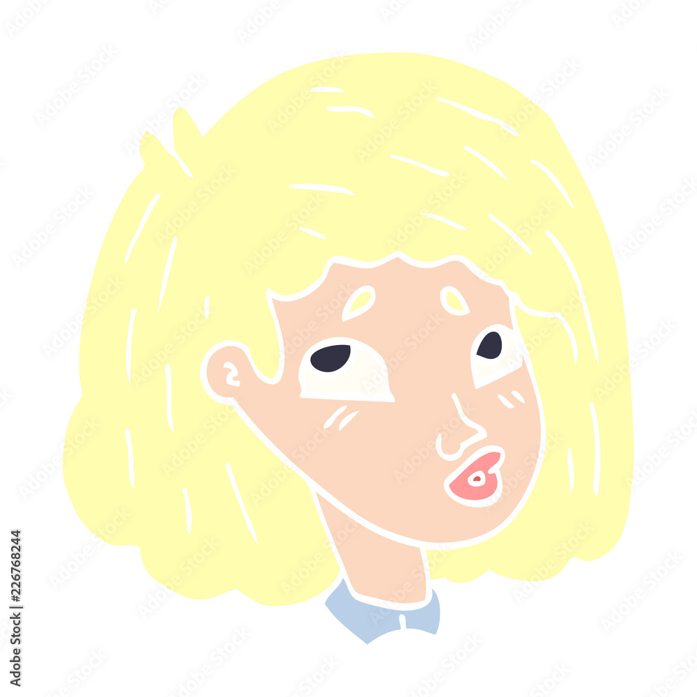 cartoon doodle face of a girl cartoon doodle face of a girl
