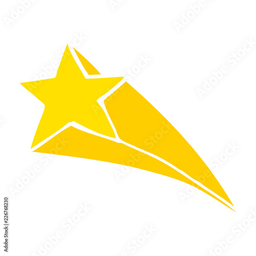 cartoon doodle shooting star