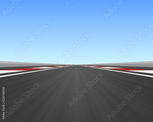 Track road to infinity, Road vector highway , Vector illustration, speedway background. © hobbitfoot