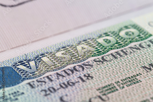 Schengen visa issued by the Embassy of Spain.