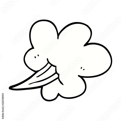 cartoon doodle gust of air