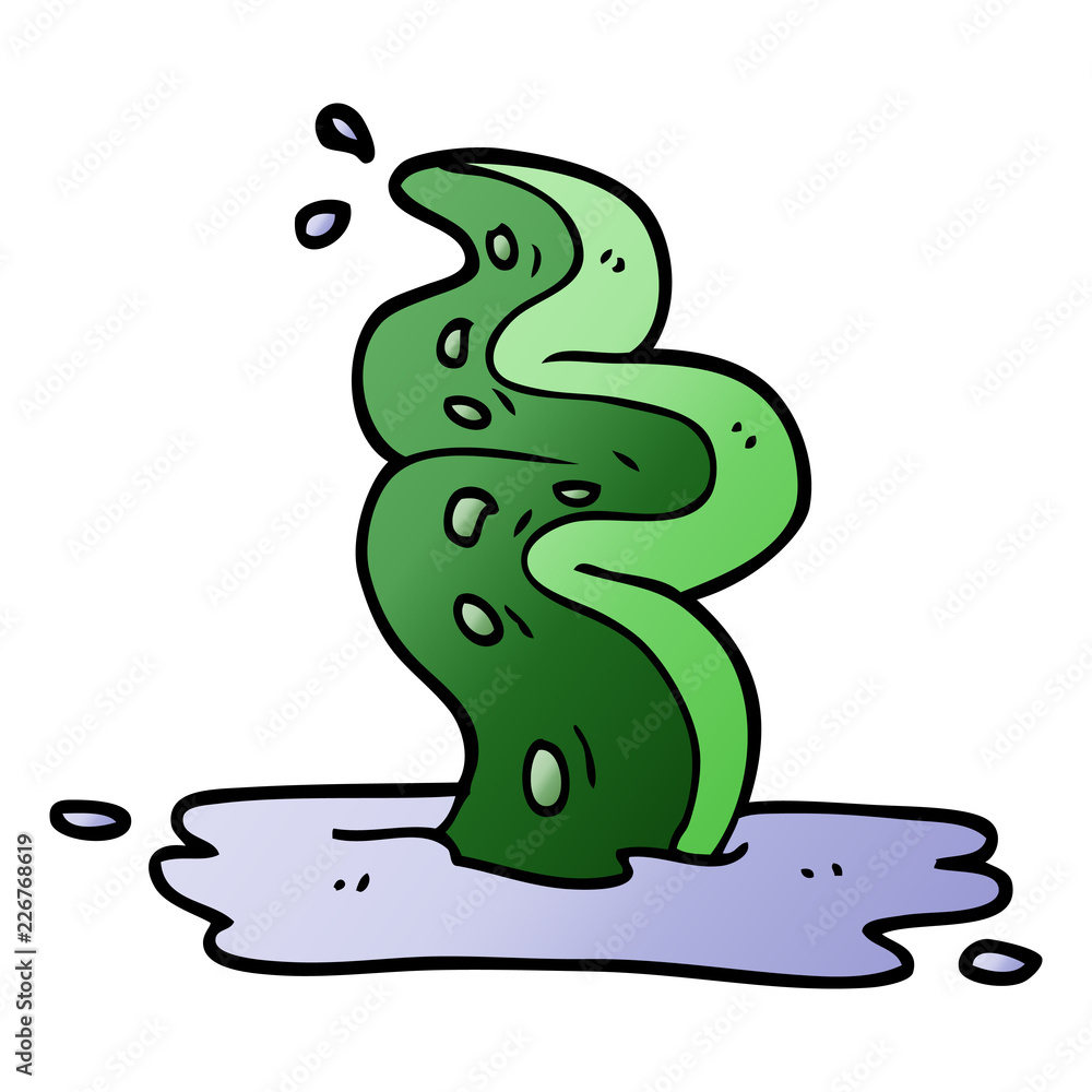 Naklejka premium cartoon doodle spooky tentacle