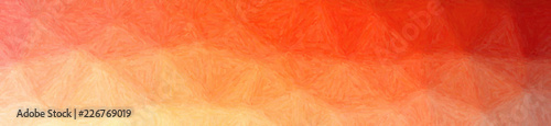 Illustration of orange Impasto background, abstract banner.