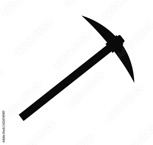 pick ax icon on white background. pick ax icon for your web site design, logo, app, UI. flat style.