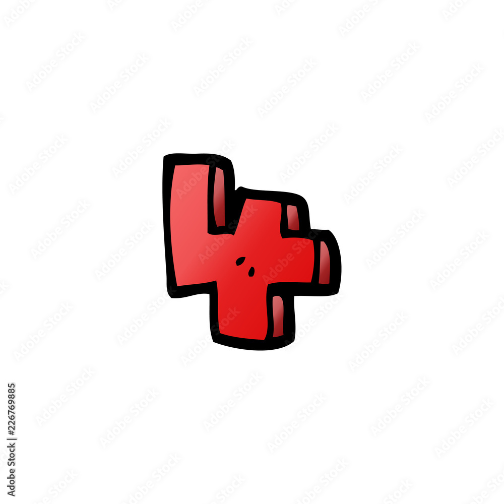 cartoon doodle number 4 cartoon doodle number 4