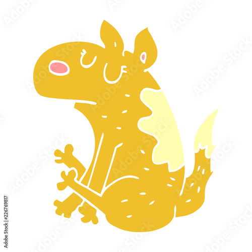 cartoon doodle dog sitting