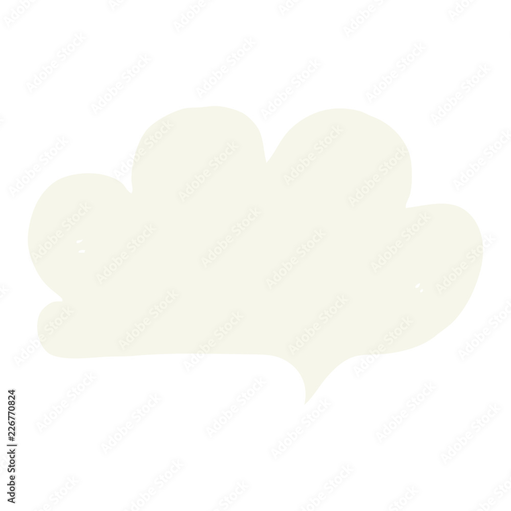 flat color illustration of a cartoon cloud speech bubble flat color illustration of a cartoon cloud speech bubble