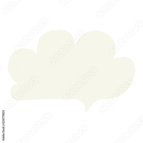 flat color illustration of a cartoon cloud speech bubble