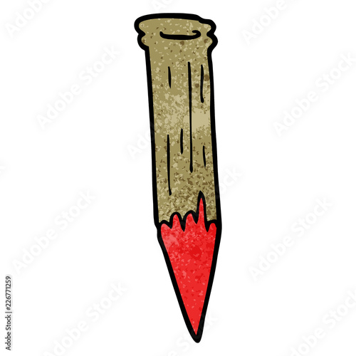 cartoon doodle bloody vampire stake